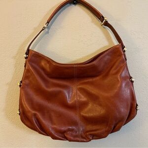 Elegant Brown Leather Hobo Bag